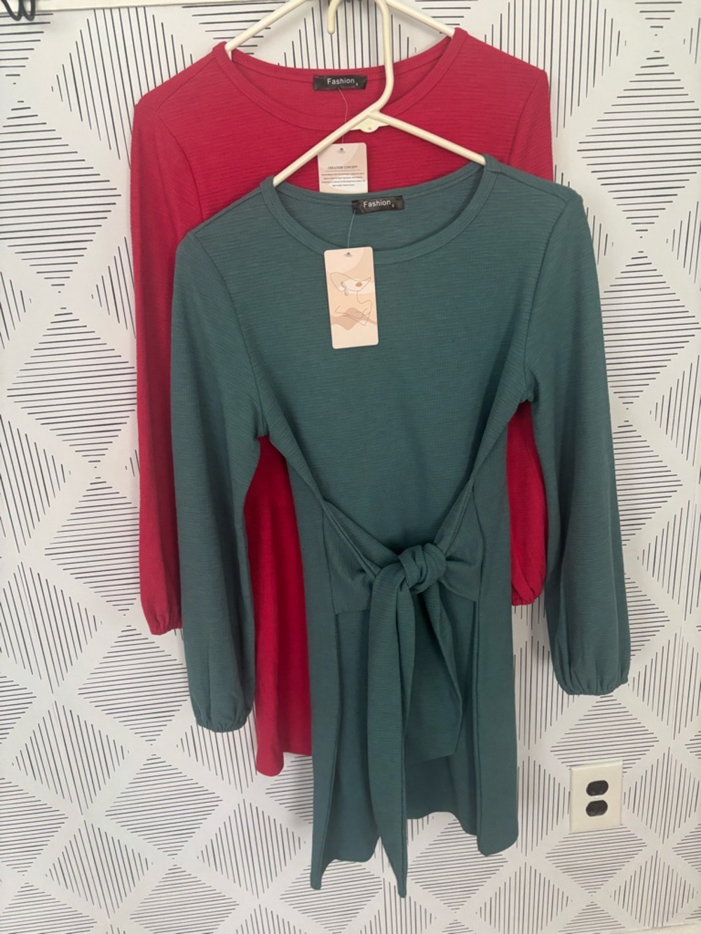 Casual Dress / Tunic Bundle (size small, teal and pink)